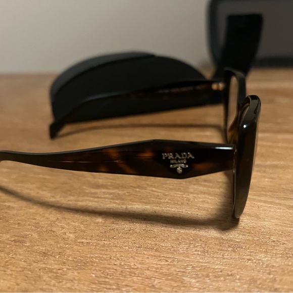 Prada Women's Brown Cat-Eye Glasses - Picture 3 of 6